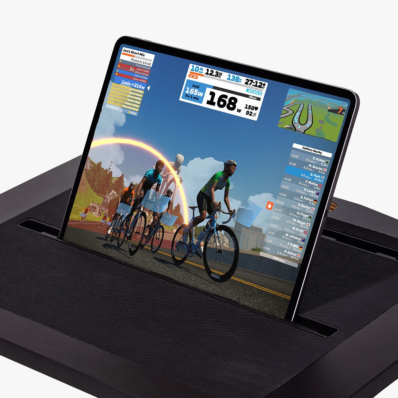 Trainertisch für iPad, Ultimatives Zwift Setup