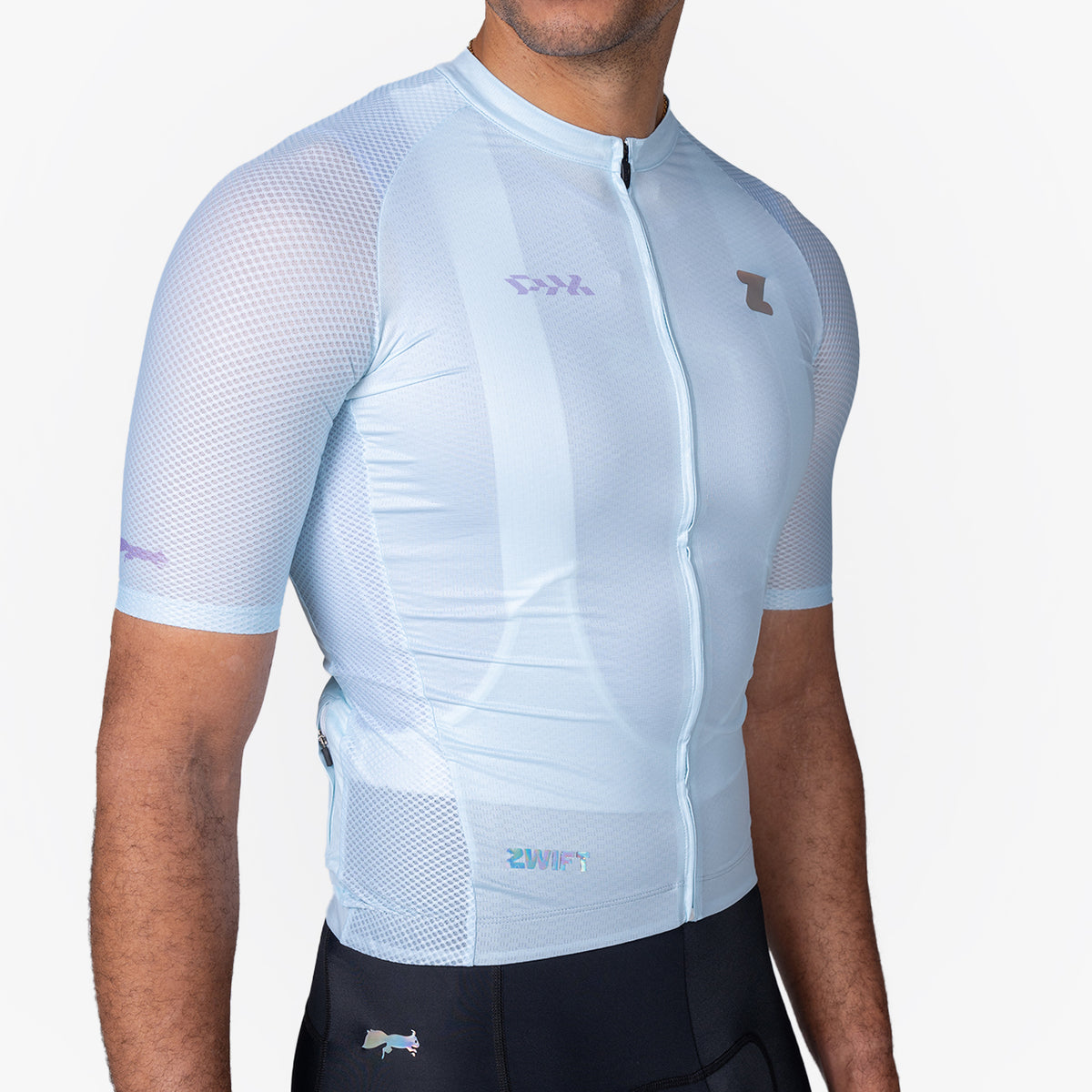 men&#39;s frost blue cycling jersey – Zwift Watopia Essentials x Pedal Mafia