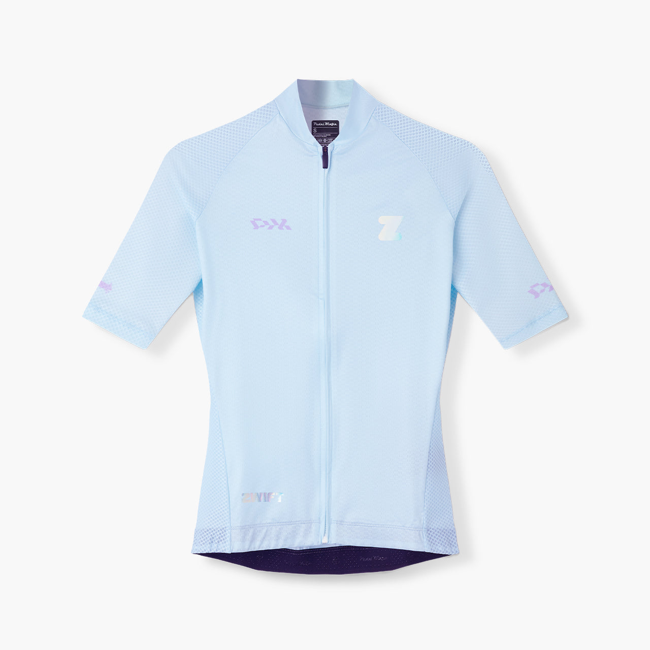 women's frost blue cycling jersey – Zwift Watopia Essentials x Pedal Mafia