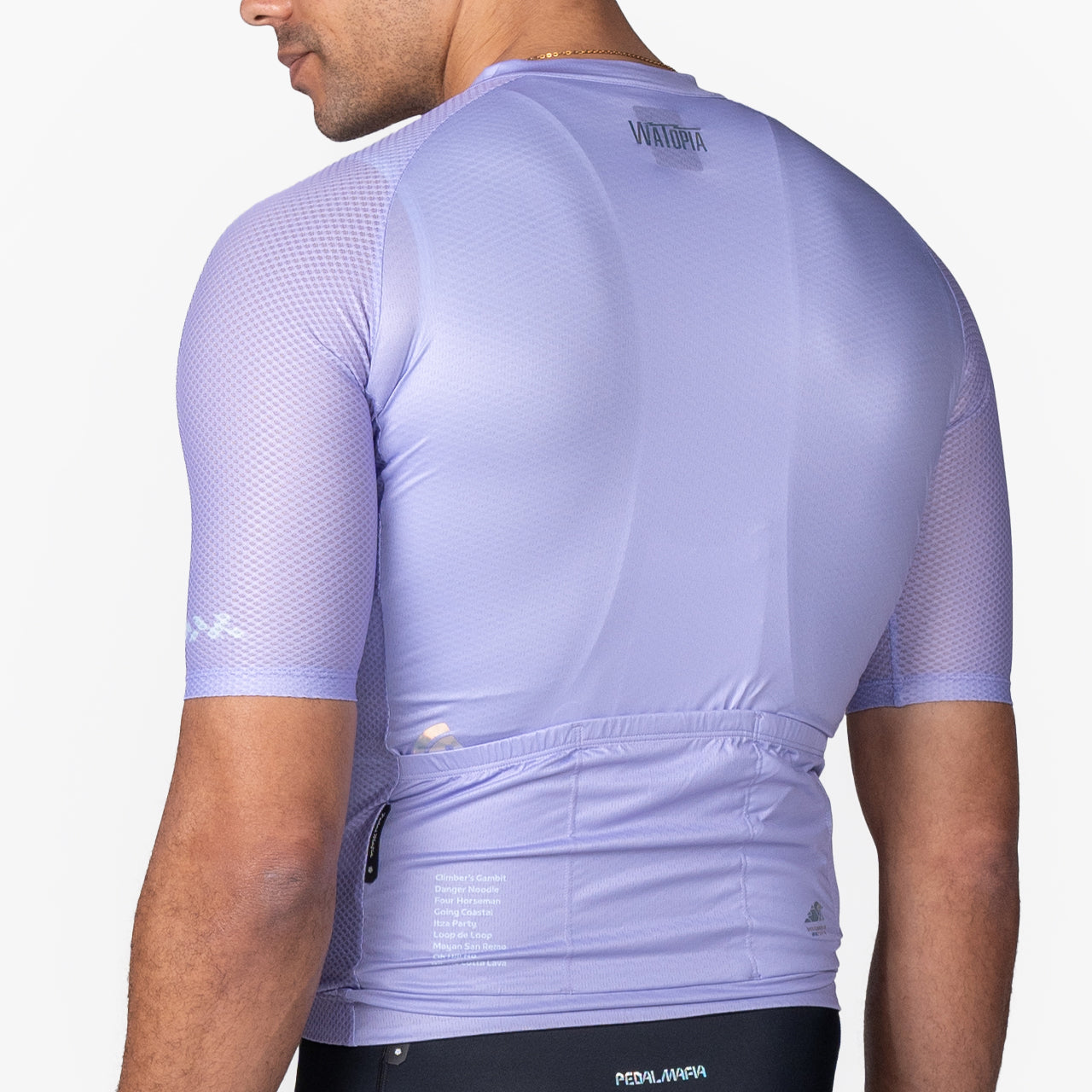 men's lavender cycling jersey – Zwift Watopia Essentials x Pedal Mafia