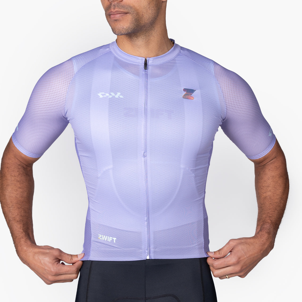 men's lavender cycling jersey – Zwift Watopia Essentials x Pedal Mafia