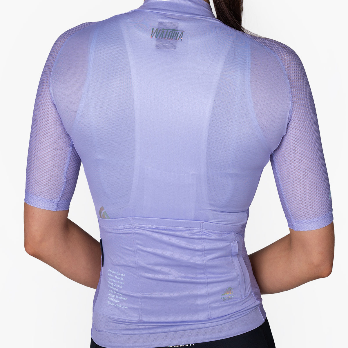 women&#39;s lavender cycling jersey – Zwift Watopia Essentials x Pedal Mafia