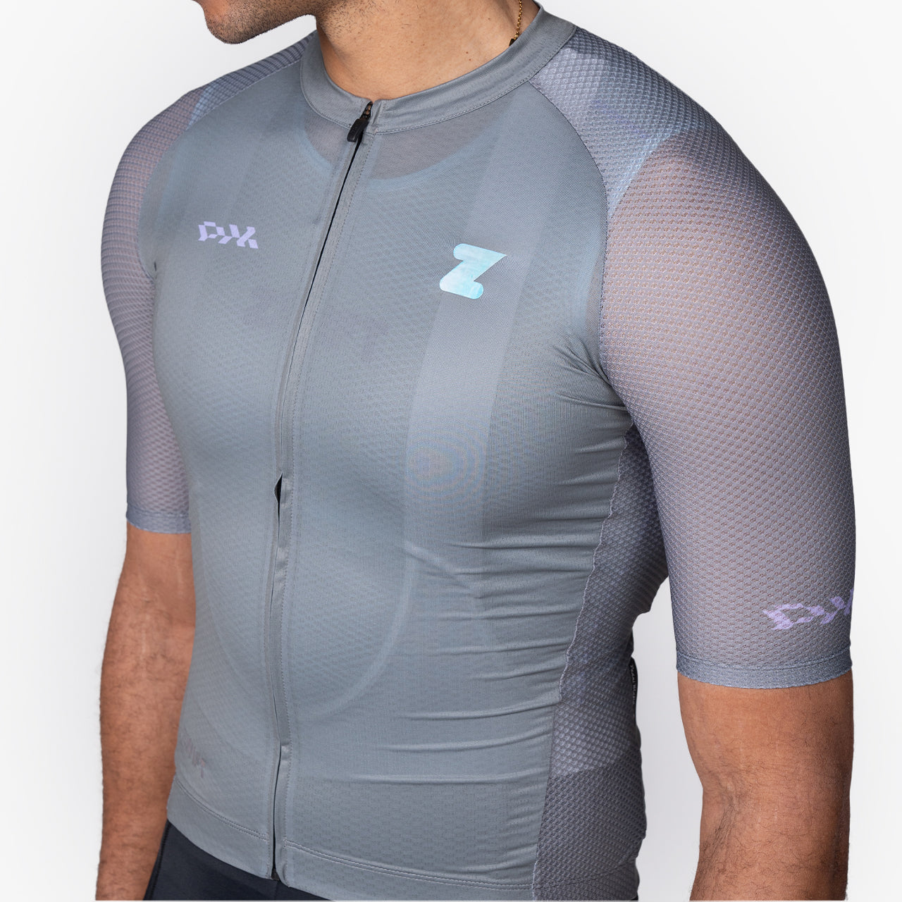 men's slate grey cycling jersey – Zwift Watopia Essentials x Pedal Mafia