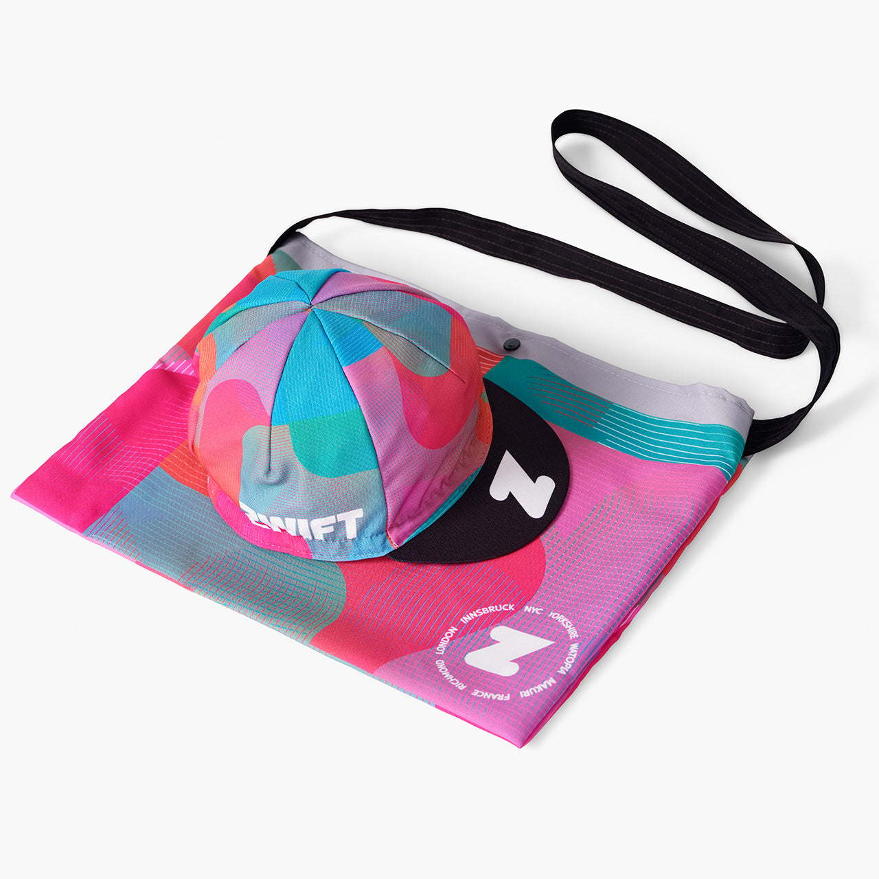 Casquette de cyclisme et musette Expression